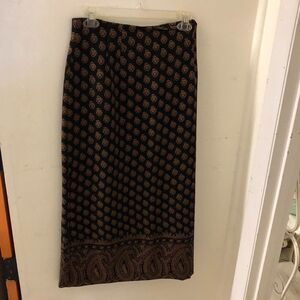 Briggs New York Boho Paisley Lined Maxie Skirt Womens Size 16